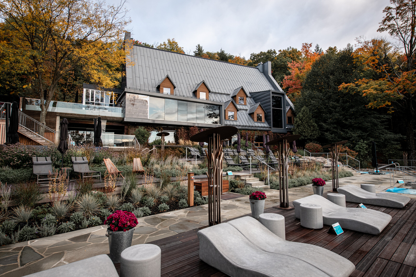 Photo architecturale extérieure de Balnéa Spa Bromont