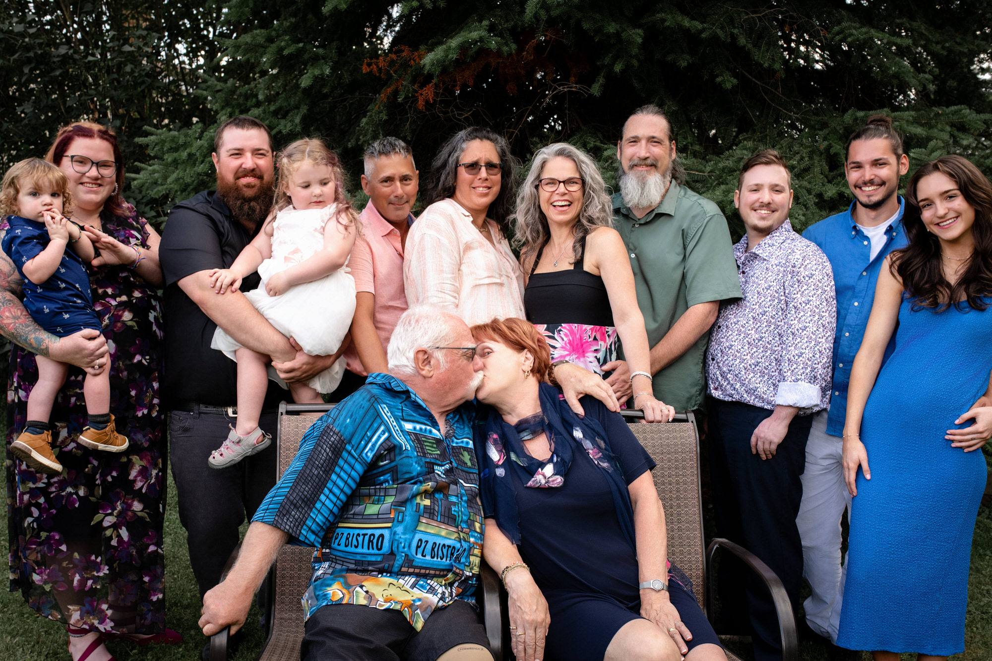 Photo de la famille complète de Stéphanie
