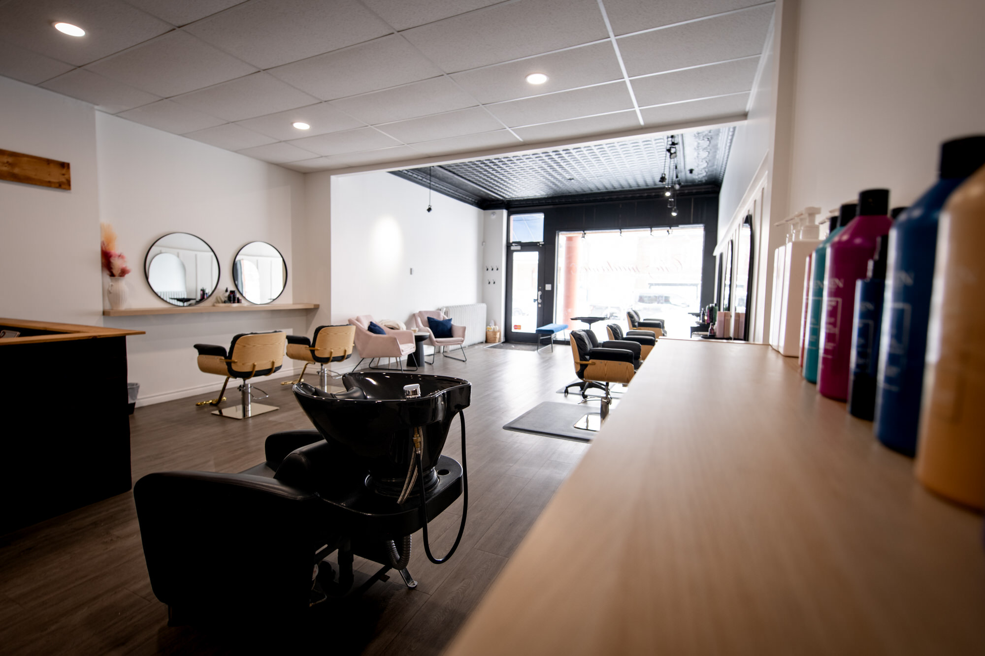 Photo paysage intérieure d'un salon de coiffure